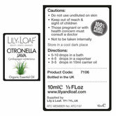 Citronella Organic Essential Oil